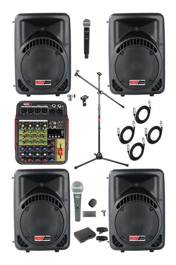  Lastvoice Ample Little Paket-4 Aktif hoparlör ve Mixer Full Ses Sistemi Seti - Image 1