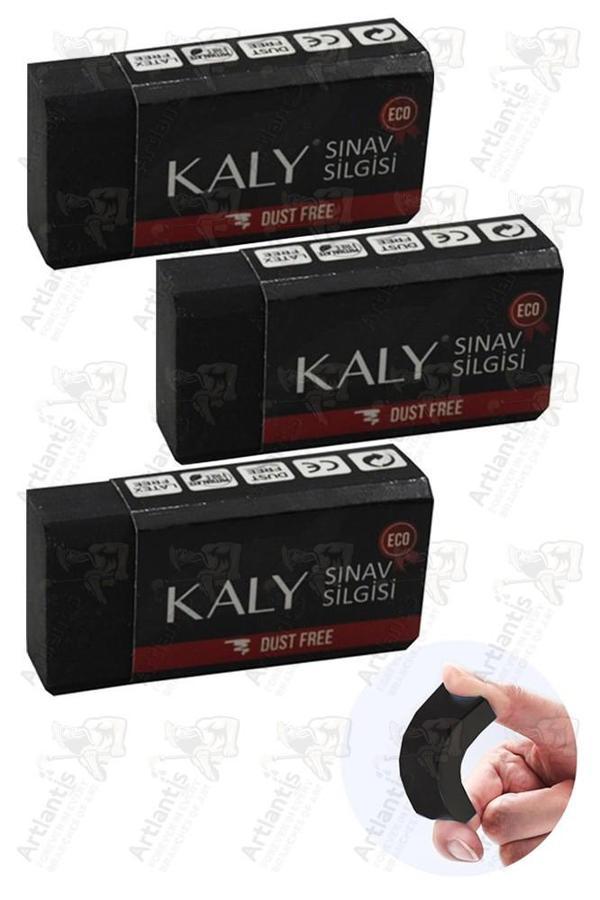 Sınav Silgisi Siyah Silgi Orta Boy 3 Adet Silka Kaly Yumuşak Sınav Silgisi Ufalanmayan Okul Büro - Image 1