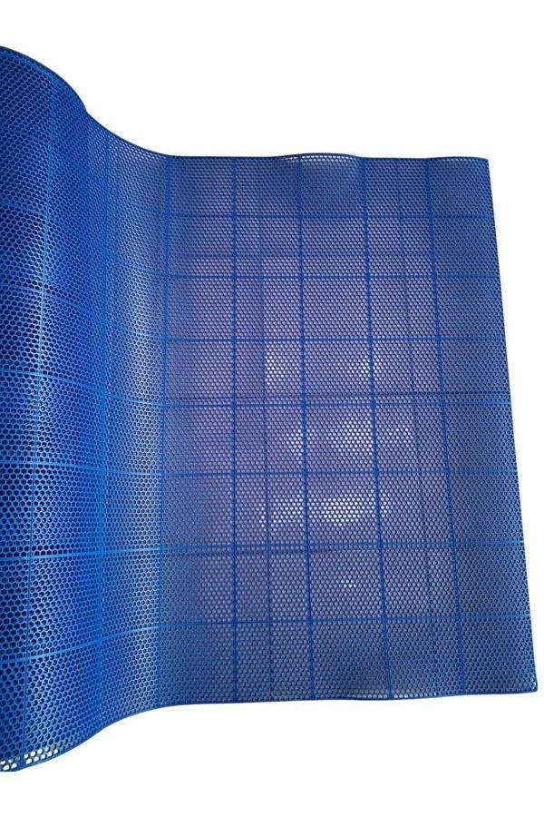 PVC KARE PASPAS 90 X 600 CM MAVİ BANYO KAYMAZ YER ZEMİN MATI - Image 1