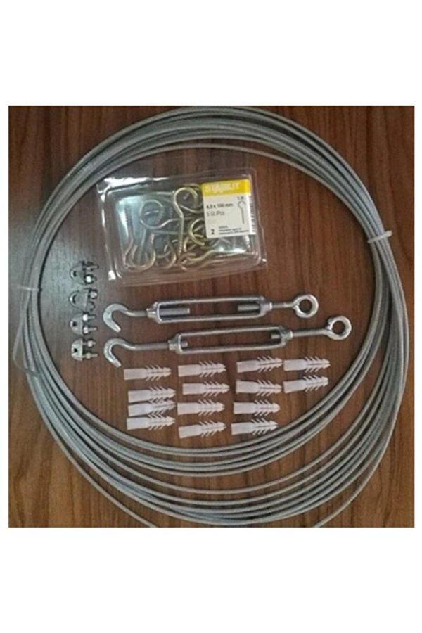 File Montaj Mazemesi 8 Metre Için Kanca Dubel Çelik Halat File Montaj Aparatı - Image 1