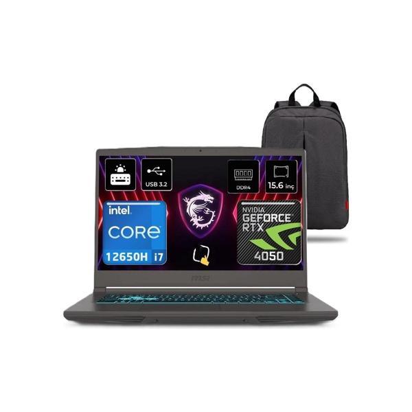Msı Thin 15 B12VE-1892XTR Intel Core I7-12650H 16GB 512GB SSD Rtx 4050 6gb 15.6" Fhd 144Hz Windows 11 Pro Oyuncu Dizüstü - Image 1