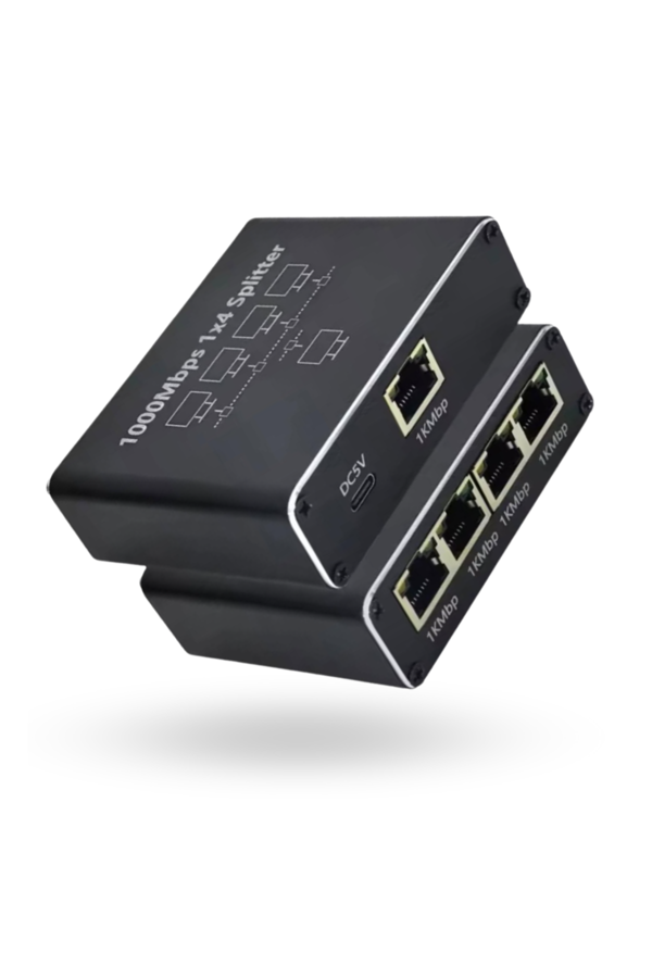 Büro Ev Ofis Cihazları için RJ45-4HUB Gigabit Splitter Adaptör - Image 1