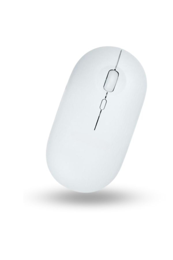 Büro Ev Ofis Bilgisayarı için Beyaz Bluetooth Kablosuz Mouse - Image 1