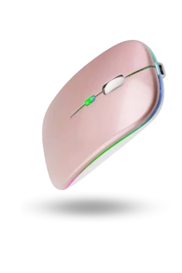 Büro Ev Ofis Bilgisayarı için Rgb Rose Şarjlı Kablosuz Mouse - Image 1