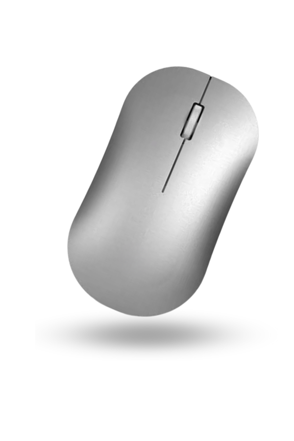 Büro Ev Ofis Bilgisayarı için Silver Bluetooth WiFi Mouse - Image 1