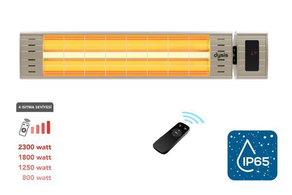 Art Plus Karbon Serisi IP65 Suya-Toza Dayanıklı 2300 W Bej Uzaktan Kumandalı İç/Dış Mekan Isıtıcı - Image 1