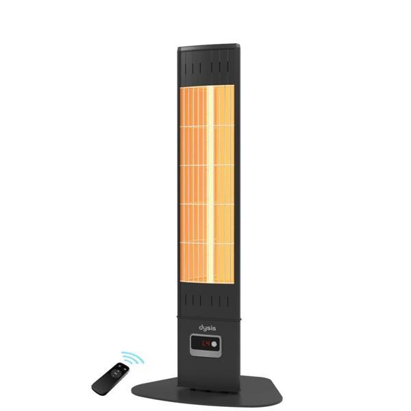 Single X Karbon Serisi IP65 Suya-Toza Dayanıklı 2300 W Siyah Uzaktan Kumandalı İç/Dış Mekan Isıtıcı - Image 1