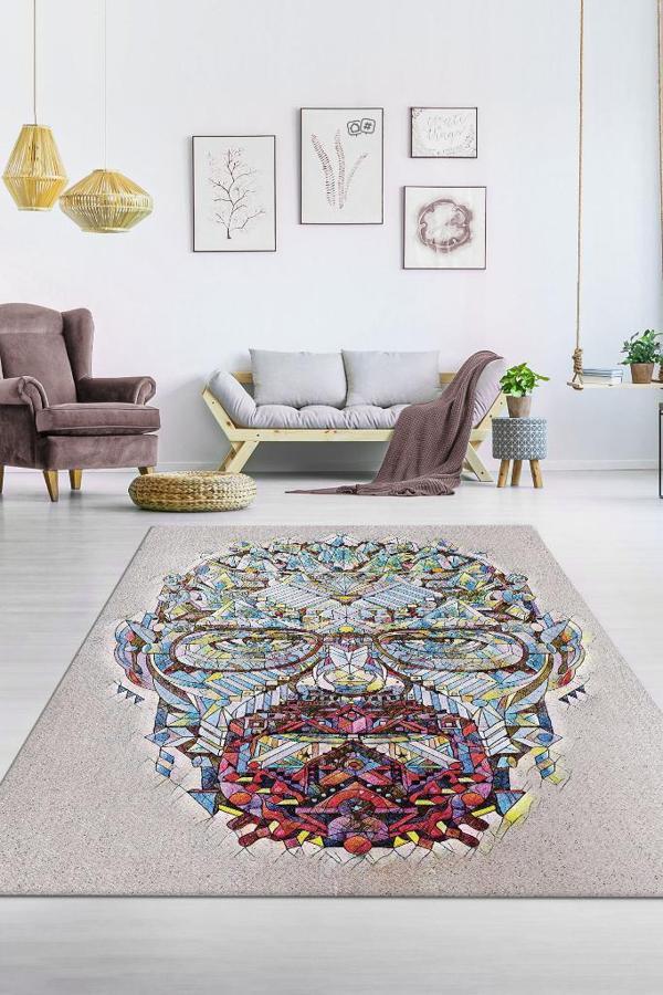 Homshtag Walterin Zihni Film Temalı Breaking Bad Film Halısı Çok Renkli Geometrik Film Serisi Halı - Image 1