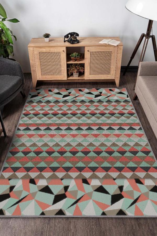 Homshtag Hayal Et Dua Et Geometrik Desenli Salon Halı Çok Renkli Oturma Odası Halısı Dekoratif Halı - Image 1