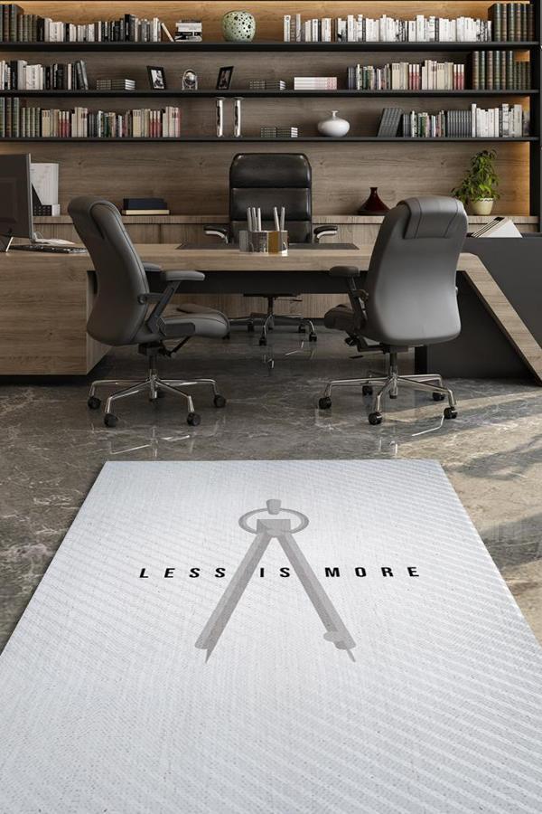 Homshtag Az Çoktur Gri Renk Mimar Tasarımlı Halı Mimar Ofisine Halı Açık Renk Hediyelik Mimar Halısı - Image 1