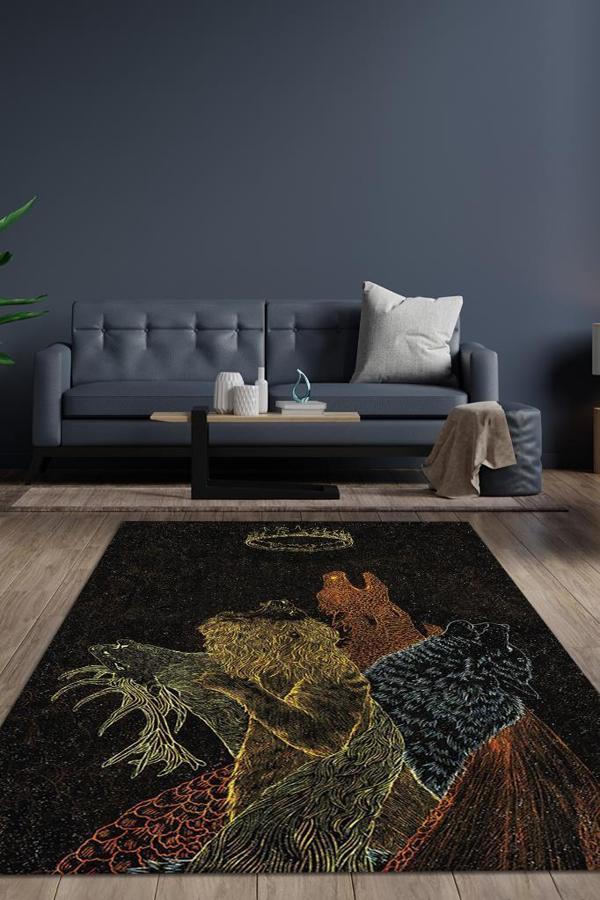 Homshtag Taç Oyunları Film Desenli Halı Breaking Bad Film Halısı Art Renkli Dokulu Film Serisi Halı - Image 1