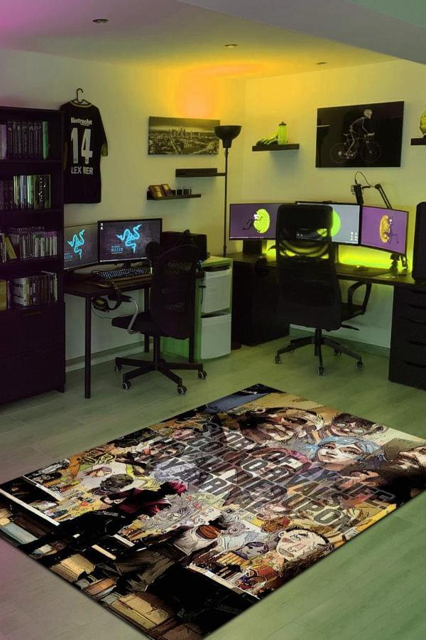 Homshtag Düşmanım Kalmadı Çok Renkli Oyuncu Halısı Gamer Temalı Halı League Of Legends Sever Halısı - Image 1