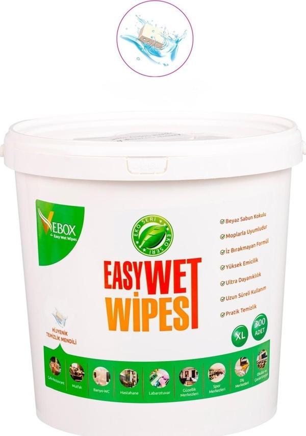 Vebox Easy Wet Wipes Kova Islak Mendil Beyaz Sabun Kokulu Eko 300'lü - Image 1