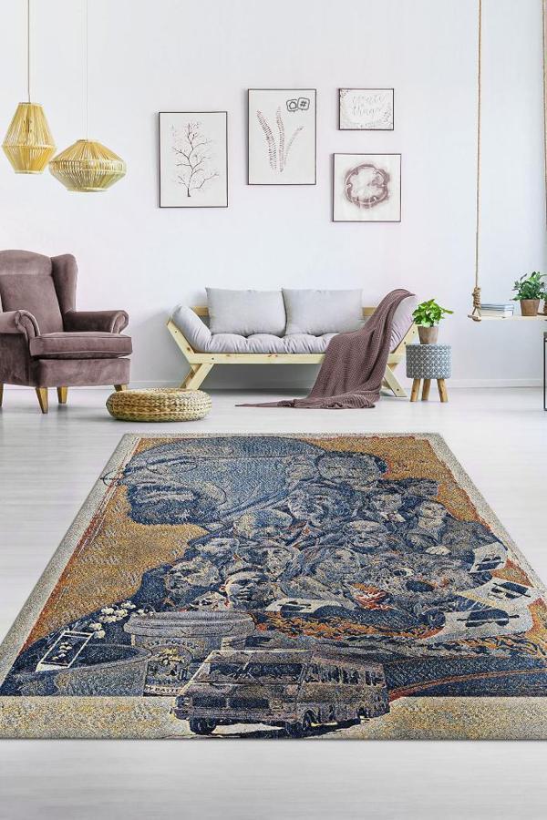 Homshtag Herkes Bir Arada Film Desenli Halı Breaking Bad Film Halısı Renkli Dokulu Film Serisi Halı - Image 1