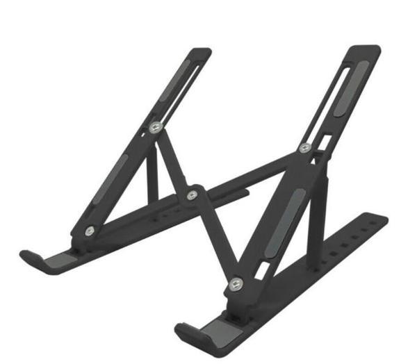 Nessiworld 7 Kademeli Ayarlı Katlanabilir Laptop Tablet Standı Siyah - Image 1