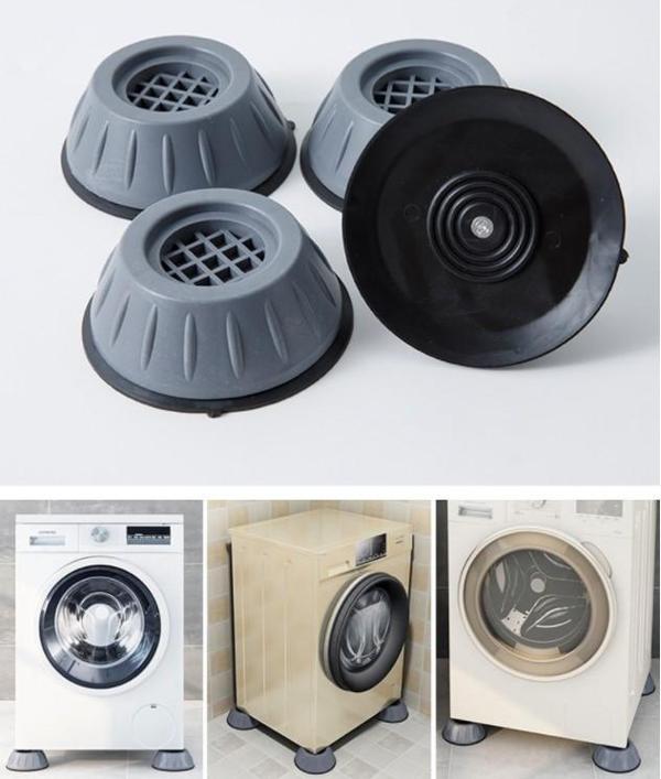 Nessiworld Çamaşır Makinesi Titreşim Engelleyici Stoper GRİ 4 lü Set - Image 1