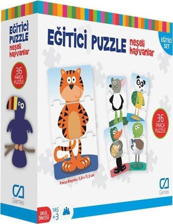 Ca Games Eğlenceli Puzzle Neşeli Hayvanlar 36 Parça - Image 1