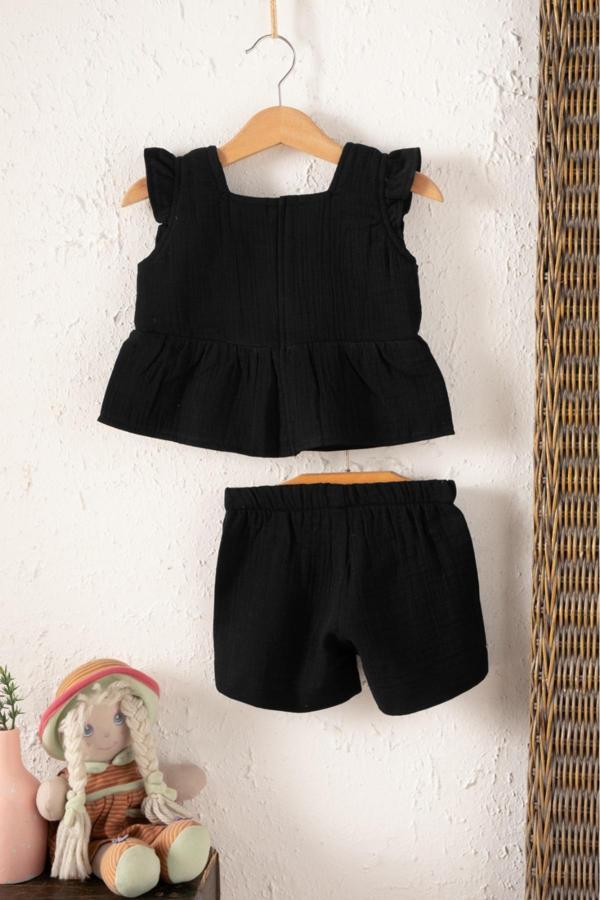 Montisu %100 Pamuk Müslin Kız Çocuk Takım - Image 1