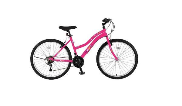 ÜMİT 2434 EXPLORER KADIN DAĞ BİSİKLETİ V 24 JANT 21 VİTES SİYAH PEMBE - Image 1