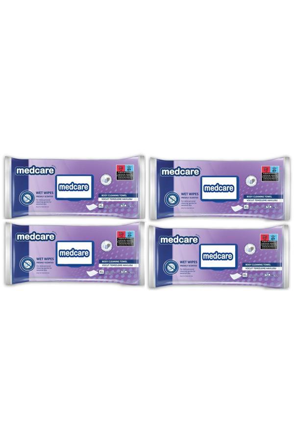 Medcare XLarge Boy Vücut ve Perine Temizleme Havlusu 30cm*30cm Ekstra Kalın 50 lik 4 Paket - Image 1