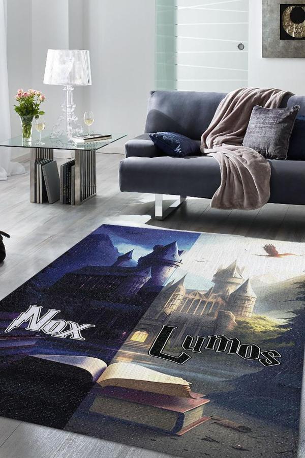 Homshtag Lumos Nox Art Deco Harry Potter Desenli Halı Yıkanabilir Genç Odası Halısı Çok Renkli Halı - Image 1