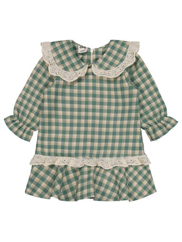Civil Baby Pitikare Desenli 6-18 Ay Elbise - Yeşil12-18 Ay - Image 1