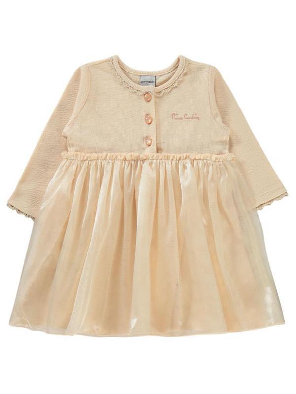 Pierre Cardin 6-18 Ay Elbise - Pudra6-9 Ay - Image 1