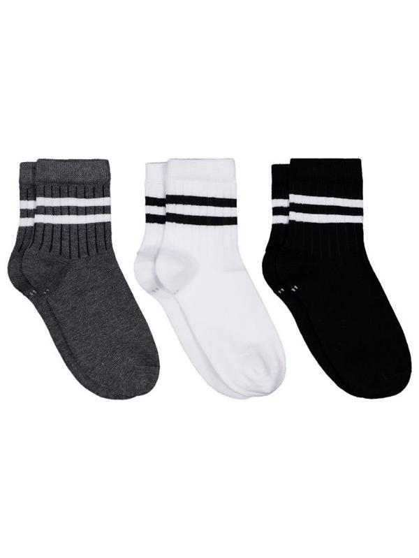 Civil Boys Basic Çizgi 3'lü 3-11 Yaş Erkek Soket Çorap - Standart11-12 Yaş - Image 1