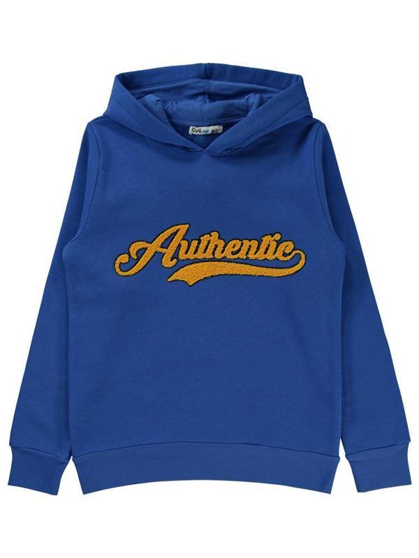 Civil Authentıc Nakışlı Kapşonlu 10-13 Yaş Sweatshirt - Mavi11-12 Yaş - Image 1