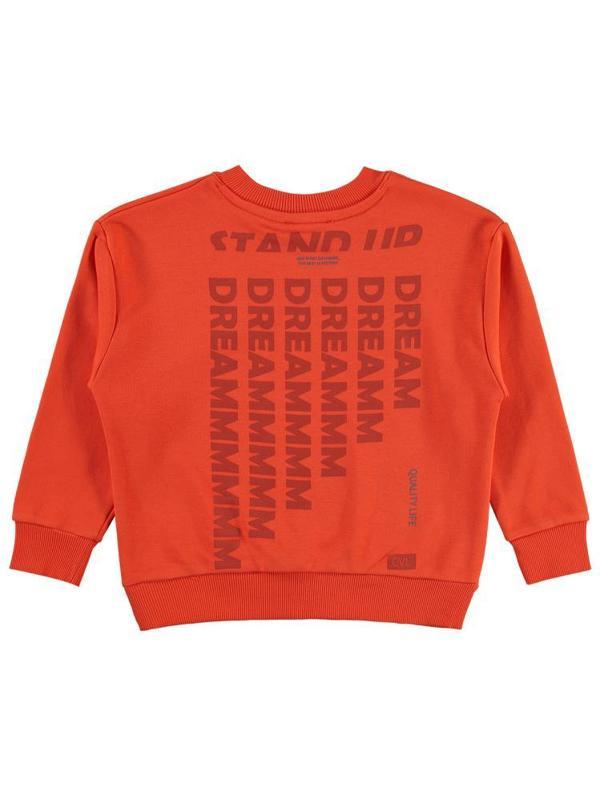 Civil Boys Peace Quıet Baskılı 6-9 Yaş Sweatshirt - Turuncu8-9 Yaş - Image 1