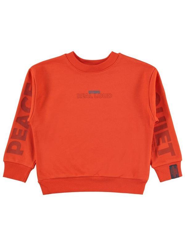 Civil Boys Peace Quıet Baskılı 10-13 Yaş Sweatshirt - Turuncu13-14 Yaş - Image 1