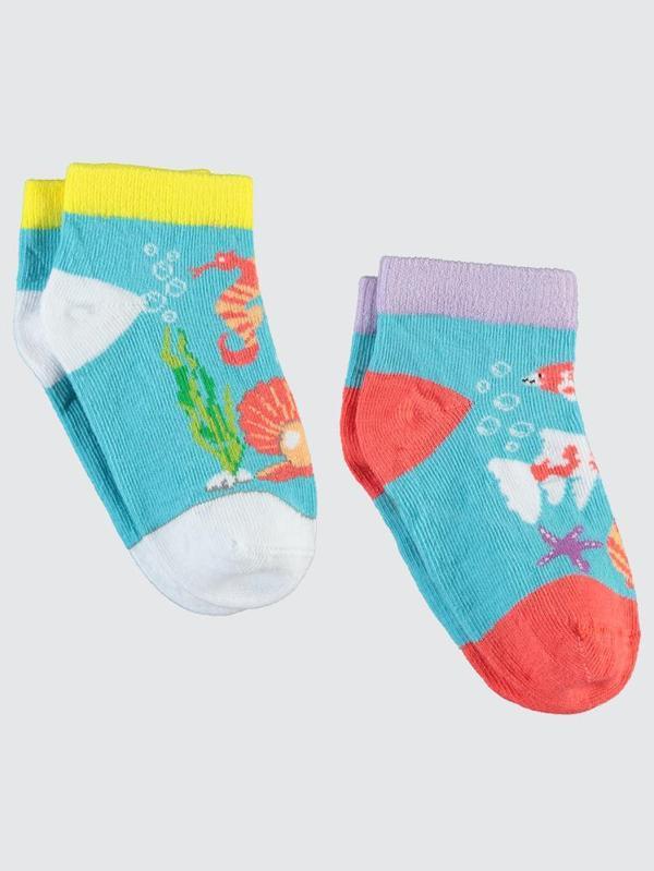 Civil Socks Fish 2'li 3-11 Yaş Kız Patik Çorap - Standart11-12 Yaş - Image 1
