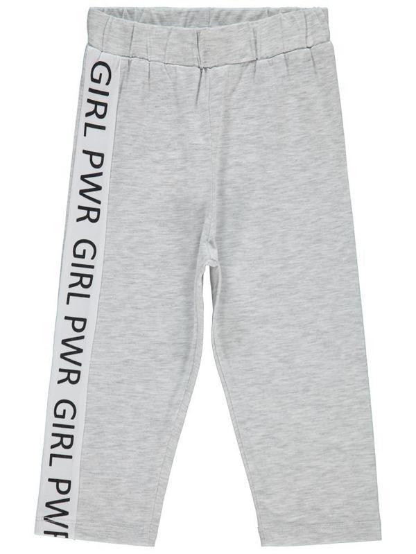 Civil Girls GRL PWR Baskılı 10-13 Yaş Tayt - Gri11-12 Yaş - Image 1