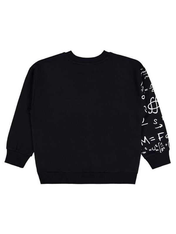 Civil Boys Matematik Formül Baskılı 6-9 Yaş Sweatshirt - Siyah7-8 Yaş - Image 1