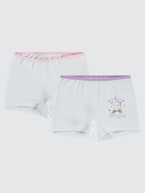 Civil Girls Unicorn 2-10 Yaş 2'li Boxer Set - Standart10-11 Yaş - Image 1
