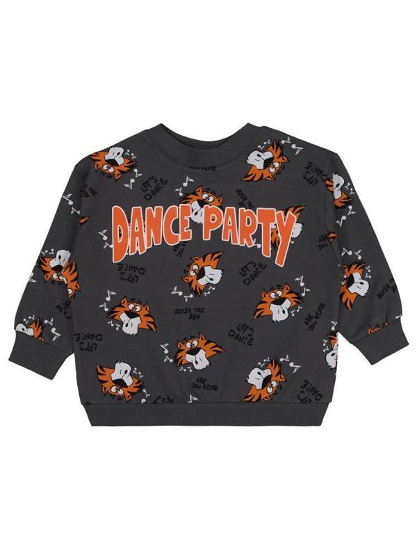 Civil Boys Dance Party Empirme Baskılı 2-5 Yaş Sweatshirt - Gri4-5 Yaş - Image 1