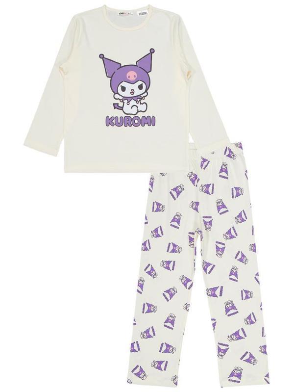 Kuromi 10-13 Yaş Pijama Takımı - Ekru11-12 Yaş - Image 1