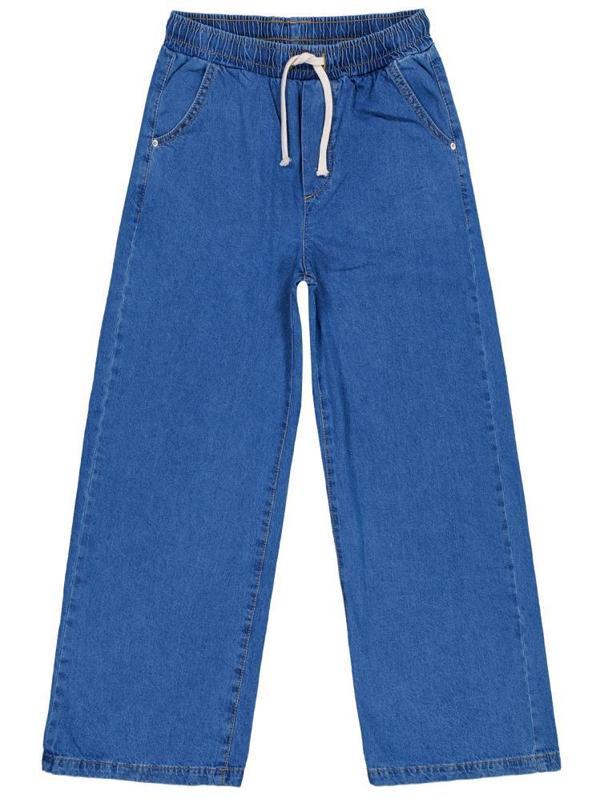 Civil Girls Beli Lastikli 10-13 Yaş Pantolon - Mavi12-13 Yaş - Image 1