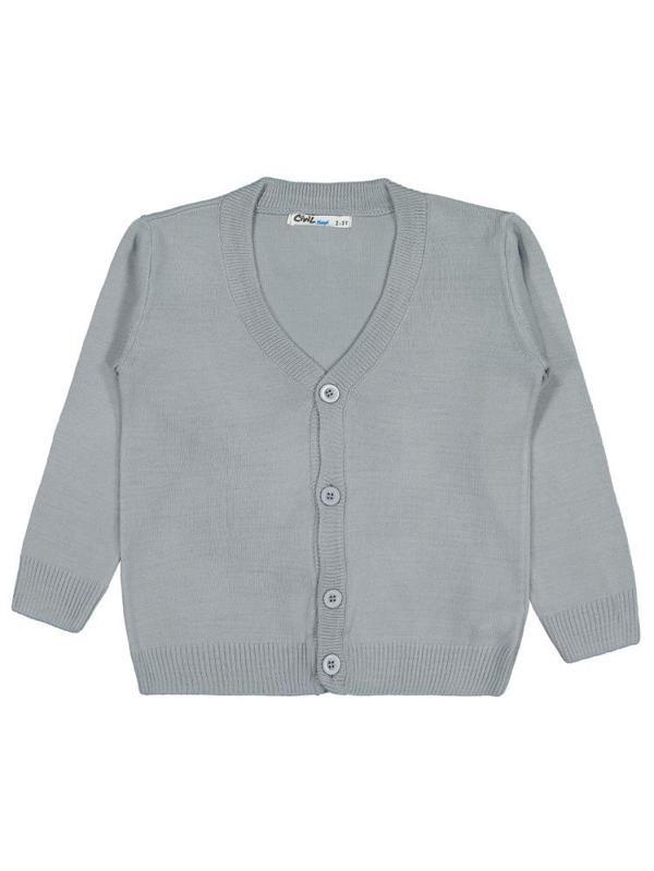 Civil Boys Basic Triko 2-5 Yaş Hırka - Gri5-6 Yaş - Image 1