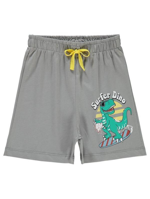 Civil Boys Surfer Dino 2-5 Yaş Şort - Gri2-3 Yaş - Image 1