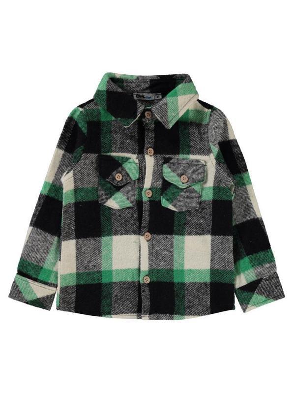 Civil Boys Çift Cepli Ekoseli 2-5 Yaş Gömlek - Yeşil5-6 Yaş - Image 1