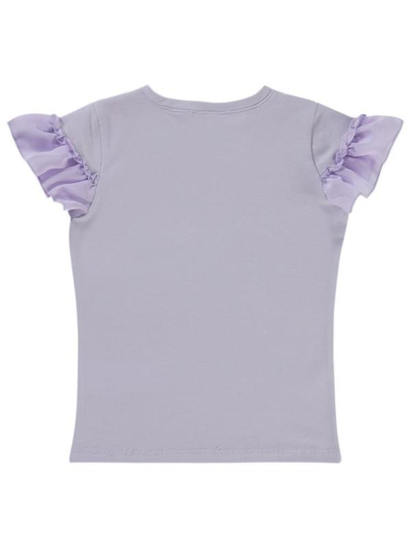 Civil Girls Hello Baskılı 2-5 Yaş Tişört - Lila5-6 Yaş - Image 1