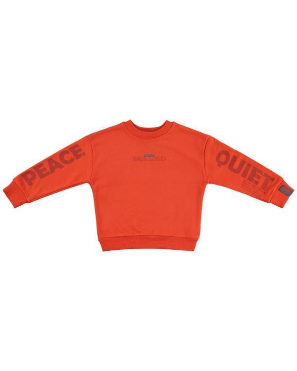 Civil Boys Peace Quıet Baskılı 6-9 Yaş Sweatshirt - Turuncu6-7 Yaş - Image 1