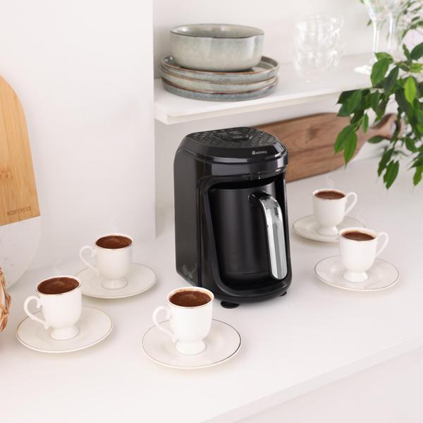 Karaca Hatır Hüps Quartz Sütlü Türk Kahvesi Makinesi Black Chrome - Image 1