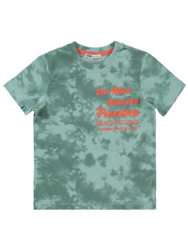 Civil Boys Batik Desenli 6-9 Yaş Tişört - Yeşil8-9 Yaş - Image 1