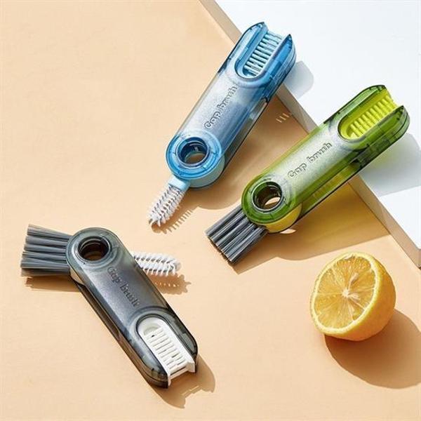 BUFFER®  3 Fonksiyonlu Pratik Şişe Temizleme Fırçası Mutfak Banyo Araç İçin Çok Amaçlı Fırça - Image 1