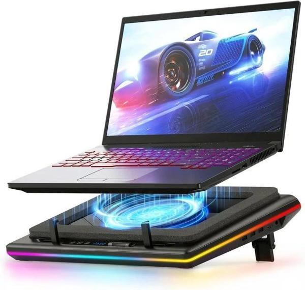llano V12 RGB Dizüstü Bilgisayar Soğutma Pedi (Hub+RGB) - Image 1