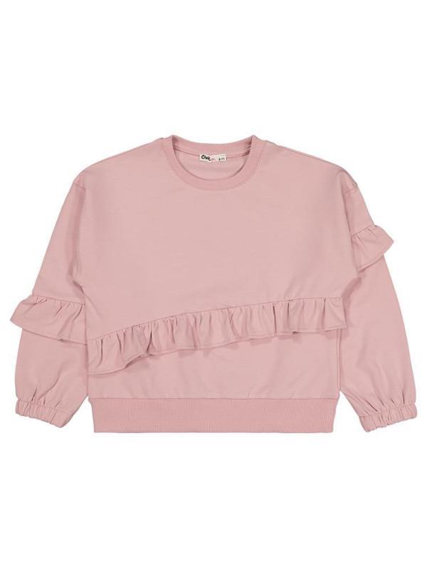 Civil Girls Önü Fırfırlı 6-9 Yaş Eşofman Takımı - Pembe6-7 Yaş - Image 1