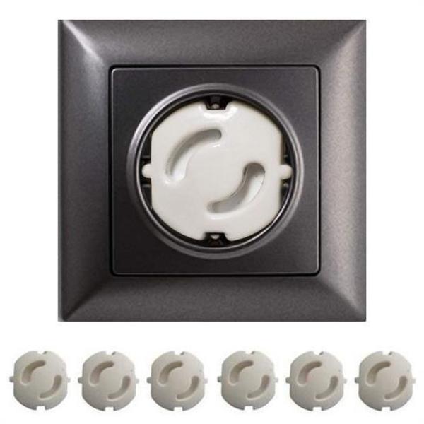 BUFFER® Bebek Çocuk Priz Koruma Kapağı (6 Adet) Çocuk Güvenliği, Priz Muhafazası, Priz Kapatıcı - Image 1