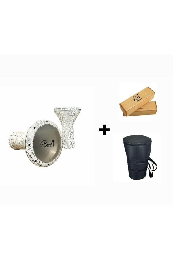 İşlemeli Mısır Darbuka + Shaker + Taşıma Kılıfı - Image 1